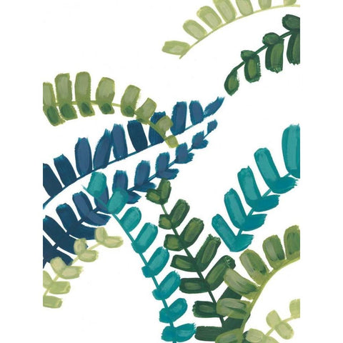 Tropical Thicket I Black Modern Wood Framed Art Print with Double Matting by Vess, June Erica