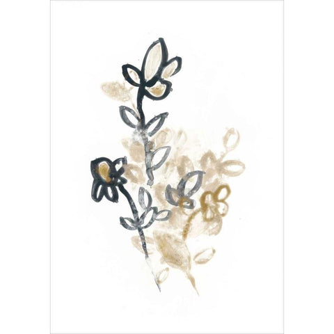 Bronze Bouquet I Black Modern Wood Framed Art Print with Double Matting by Vess, June Erica