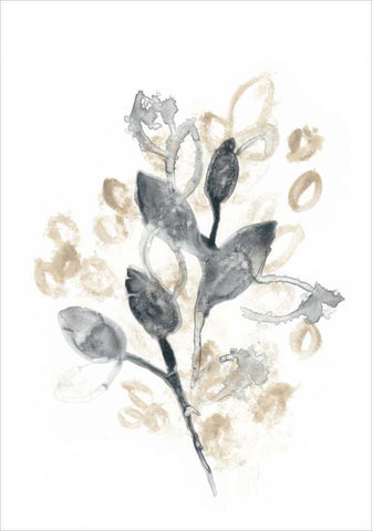 Bronze Bouquet II Black Ornate Wood Framed Art Print with Double Matting by Vess, June Erica