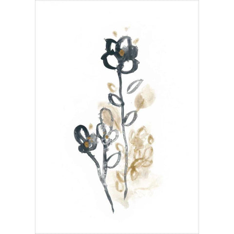 Bronze Bouquet IV Black Modern Wood Framed Art Print with Double Matting by Vess, June Erica