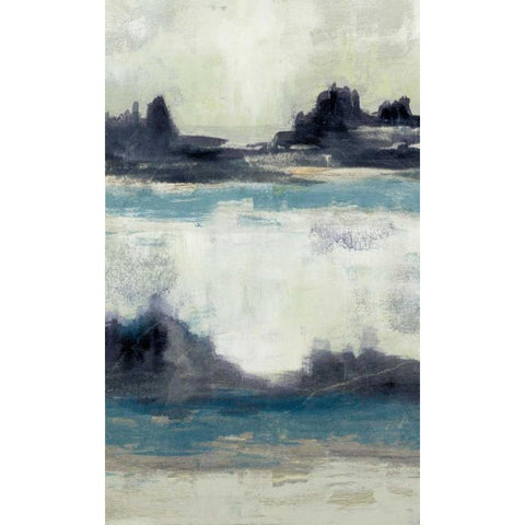 Peaceful Mountain I Gold Ornate Wood Framed Art Print with Double Matting by Goldberger, Jennifer