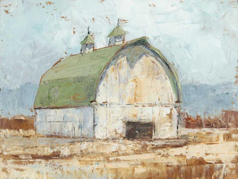 Whitewashed Barn III White Modern Wood Framed Art Print with Double Matting by Harper, Ethan