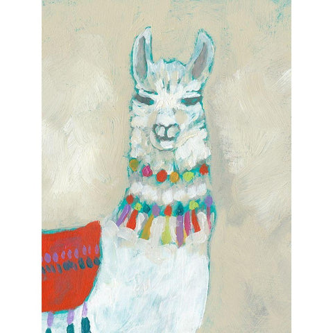 Llama Fun I White Modern Wood Framed Art Print by Goldberger, Jennifer