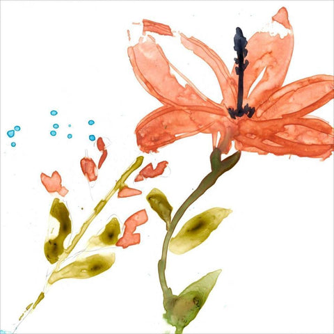 Tropical Display III Gold Ornate Wood Framed Art Print with Double Matting by Goldberger, Jennifer