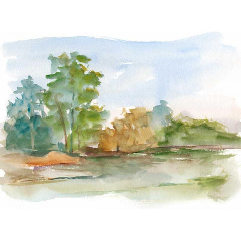 Impressionist Watercolor III White Modern Wood Framed Art Print by Harper, Ethan