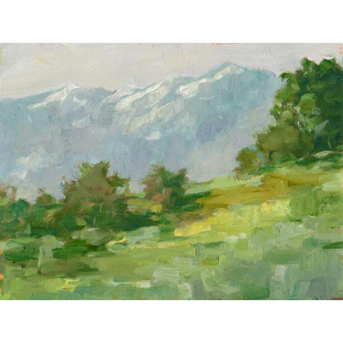 Mountain Backdrop I White Modern Wood Framed Art Print by Harper, Ethan