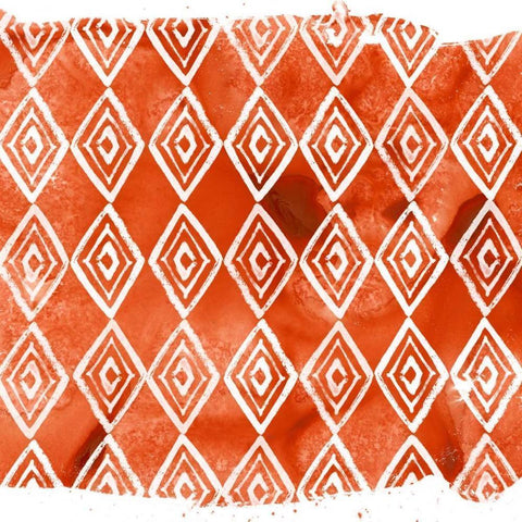 Crimson Motif VI Black Modern Wood Framed Art Print with Double Matting by Vess, June Erica