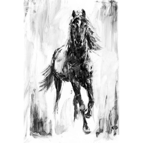 Rustic Stallion I White Modern Wood Framed Art Print by Harper, Ethan