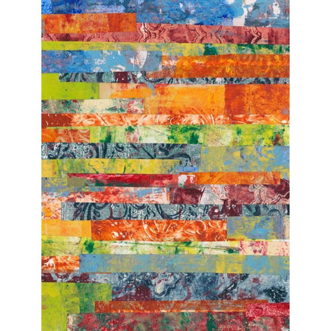 Monoprint Collage IV Black Modern Wood Framed Art Print by Moore, Regina