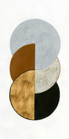 Stacked Coins II White Modern Wood Framed Art Print with Double Matting by Popp, Grace