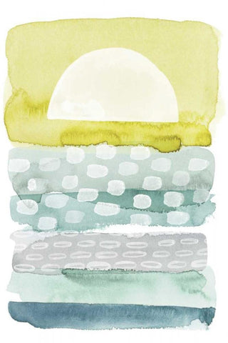 Sunrise Sea II Black Ornate Wood Framed Art Print with Double Matting by Popp, Grace