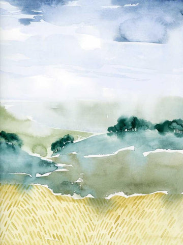 Mountain Vale II Black Ornate Wood Framed Art Print with Double Matting by Popp, Grace