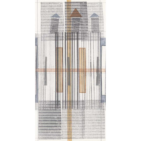 Pinnacle II Black Modern Wood Framed Art Print with Double Matting by Galapon, Nikki