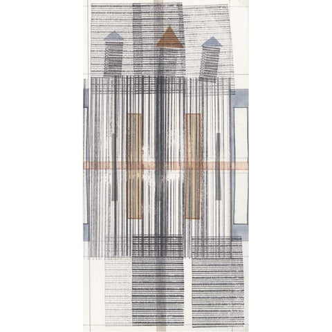 Pinnacle III Black Modern Wood Framed Art Print with Double Matting by Galapon, Nikki