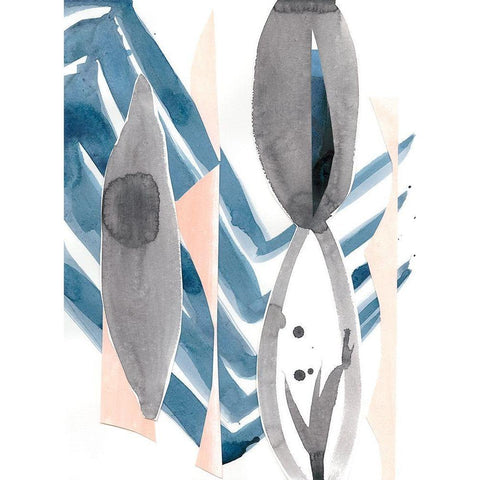 Oceana I Black Modern Wood Framed Art Print with Double Matting by Stramel, Renee W.
