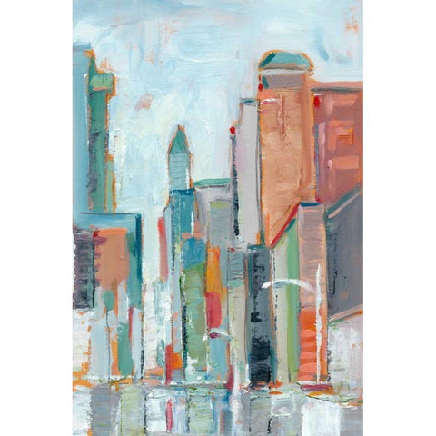 Downtown Contemporary I Black Modern Wood Framed Art Print with Double Matting by Harper, Ethan