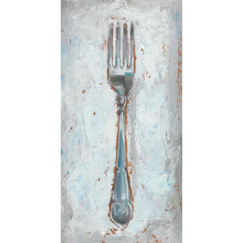 Impressionist Flatware II White Modern Wood Framed Art Print by Harper, Ethan