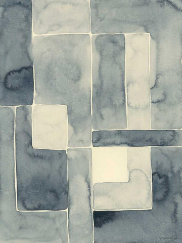 Blockade I White Modern Wood Framed Art Print with Double Matting by Lam, Vanna