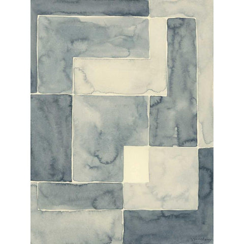 Blockade II Black Modern Wood Framed Art Print by Lam, Vanna