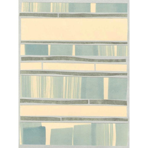 Ocean Inlay I Black Modern Wood Framed Art Print by Stramel, Renee W.