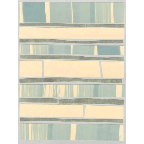 Ocean Inlay II Black Modern Wood Framed Art Print with Double Matting by Stramel, Renee W.