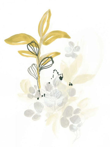 The Minimalist Garden I White Modern Wood Framed Art Print with Double Matting by Vess, June Erica