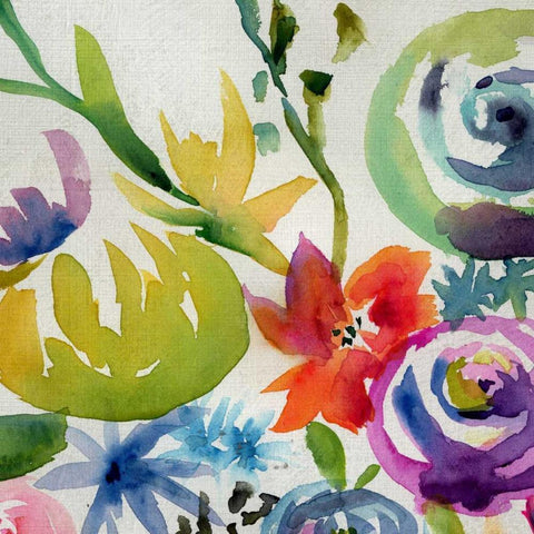 Summer Spectrum II White Modern Wood Framed Art Print by Zarris, Chariklia