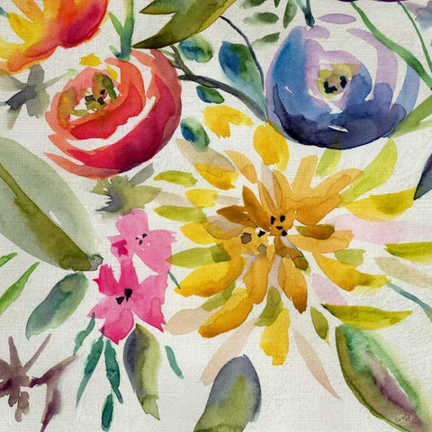 Summer Spectrum III White Modern Wood Framed Art Print by Zarris, Chariklia