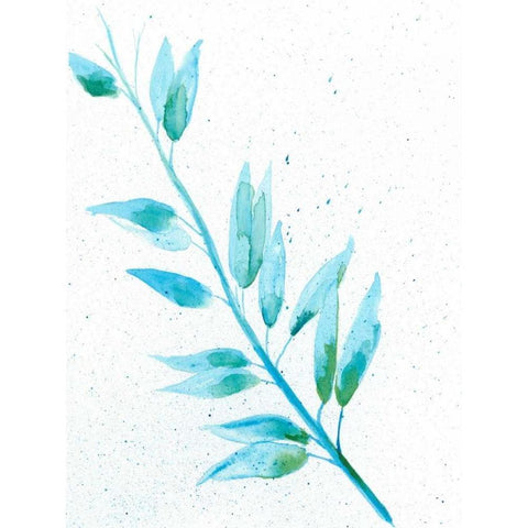 Leaf Sunshine II Black Modern Wood Framed Art Print with Double Matting by Moore, Regina