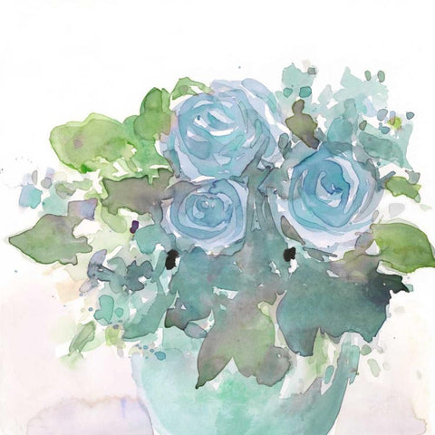 Spring Arrangement I White Modern Wood Framed Art Print with Double Matting by Dixon, Samuel