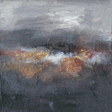 Mountains in the Mist IV Black Modern Wood Framed Art Print by Combs, Joyce