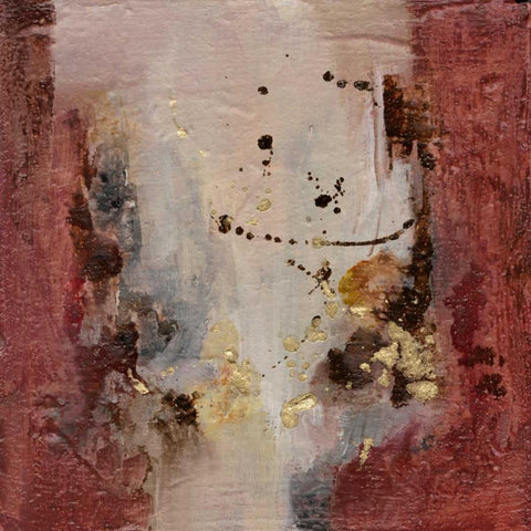 Early Autumn Abstract I White Modern Wood Framed Art Print with Double Matting by Combs, Joyce