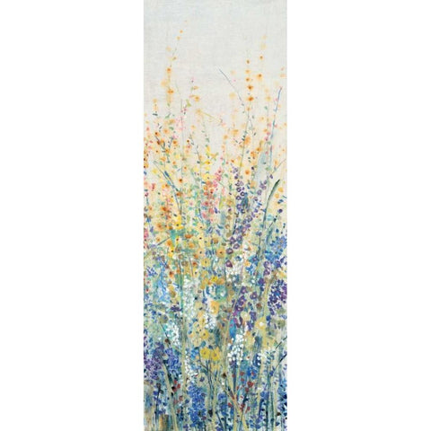 Wildflower Panel I White Modern Wood Framed Art Print by OToole, Tim