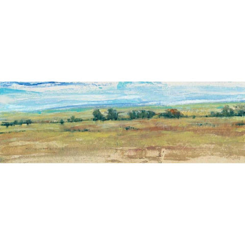 Distant Treeline Panel I Gold Ornate Wood Framed Art Print with Double Matting by OToole, Tim