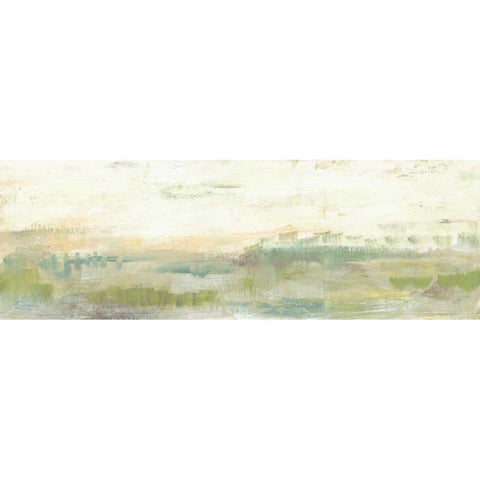 Greenery Horizon Line I Gold Ornate Wood Framed Art Print with Double Matting by Goldberger, Jennifer