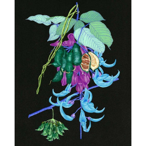 Jade Vine I White Modern Wood Framed Art Print by Wang, Melissa