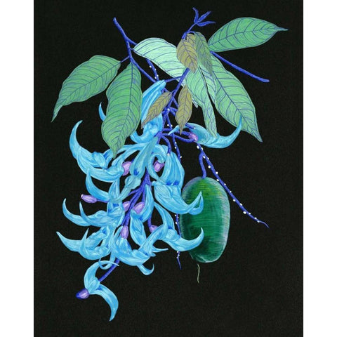 Jade Vine II Gold Ornate Wood Framed Art Print with Double Matting by Wang, Melissa