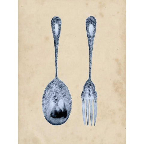 Antique Utensils III Gold Ornate Wood Framed Art Print with Double Matting by Wang, Melissa