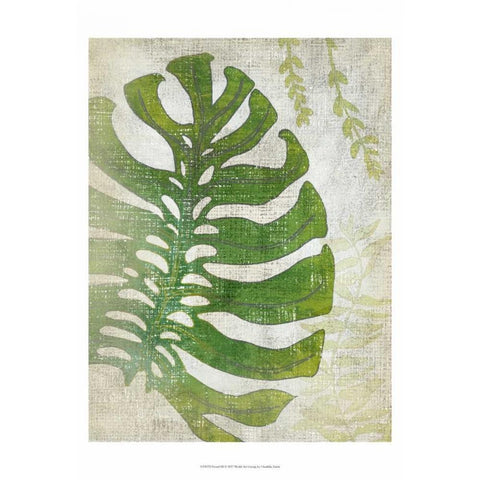 Frond III Black Modern Wood Framed Art Print with Double Matting by Zarris, Chariklia