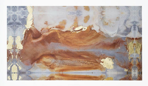 Particle of Presense II White Modern Wood Framed Art Print with Double Matting by Bramma, Lila