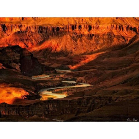 Canyon View I Black Modern Wood Framed Art Print by Drost, David
