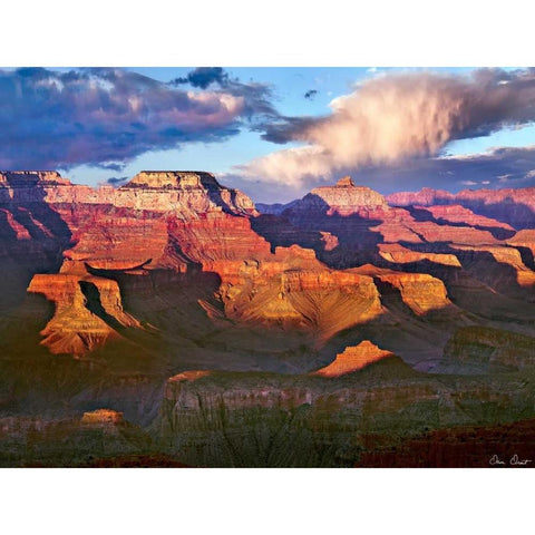 Canyon View III Gold Ornate Wood Framed Art Print with Double Matting by Drost, David