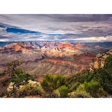 Canyon View VI White Modern Wood Framed Art Print by Drost, David