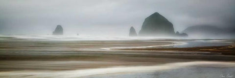 From Cannon Beach I White Modern Wood Framed Art Print with Double Matting by Drost, David