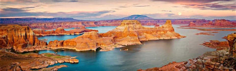 Lake Canyon View III Black Ornate Wood Framed Art Print with Double Matting by Drost, David