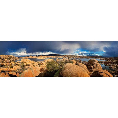 Lake Canyon View IV Gold Ornate Wood Framed Art Print with Double Matting by Drost, David