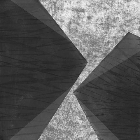 Orchestrated Geometry V Black Modern Wood Framed Art Print by Chandler, Sharon