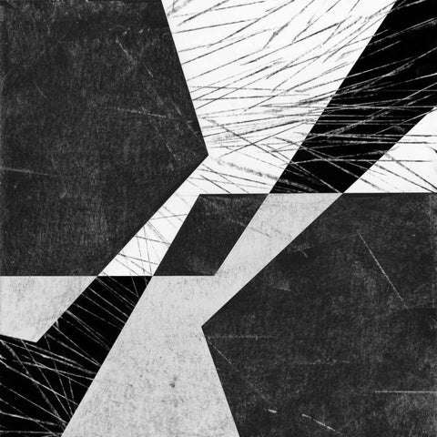 Orchestrated Geometry VIII Black Modern Wood Framed Art Print by Chandler, Sharon