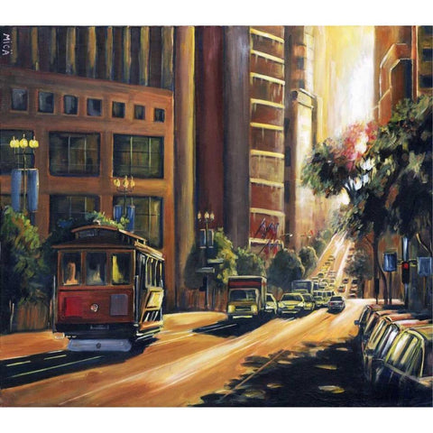 Ray of Light Black Modern Wood Framed Art Print by Mica