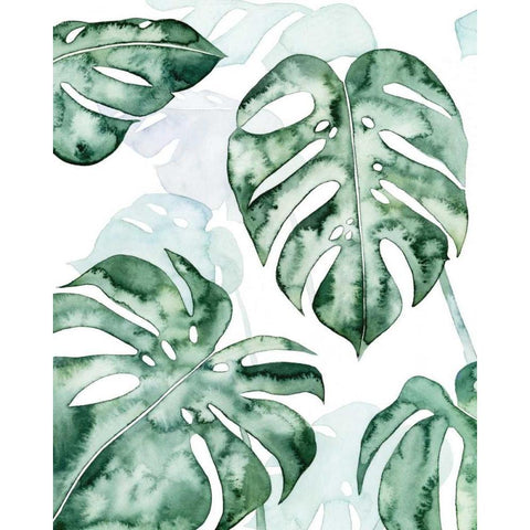 Split Leaf I White Modern Wood Framed Art Print by Popp, Grace